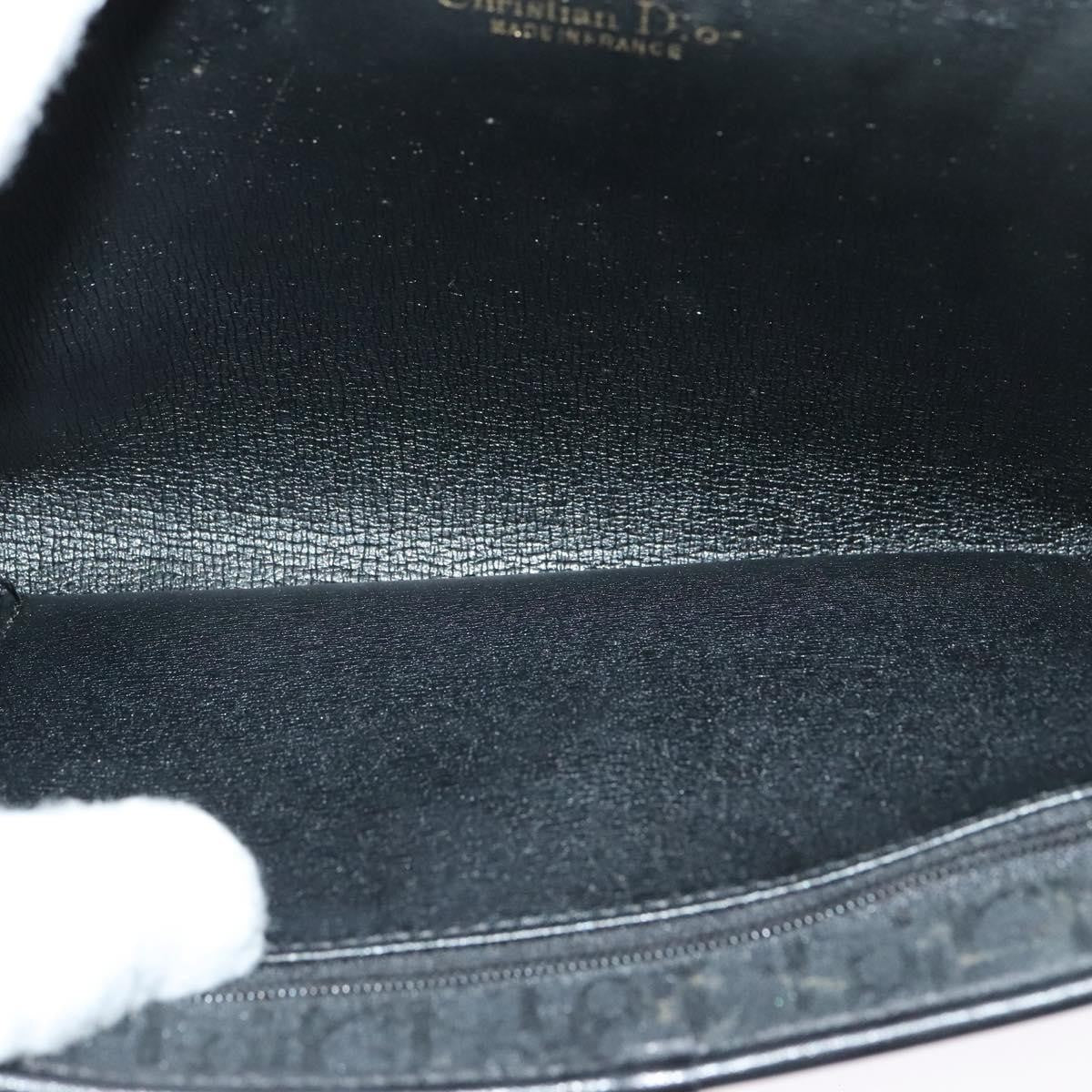 Christian Dior Vintage Trotter Flap Crossbody Bag Canvas, BLACK, CANVAS, Shoulder bag