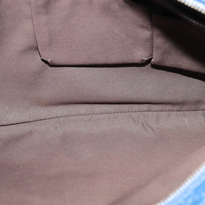 Gucci Zip Top Messenger Bag Diamante Leather, BLUE, LEATHER, Shoulder bag