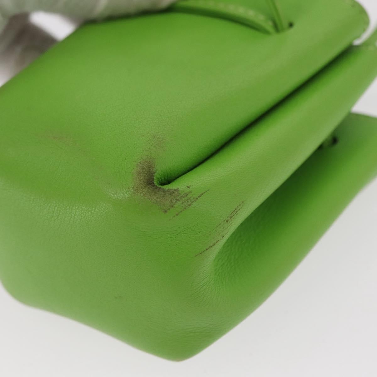 Hermes Vespa Pouch Leather, GREEN, LEATHER, Clutche & pouche