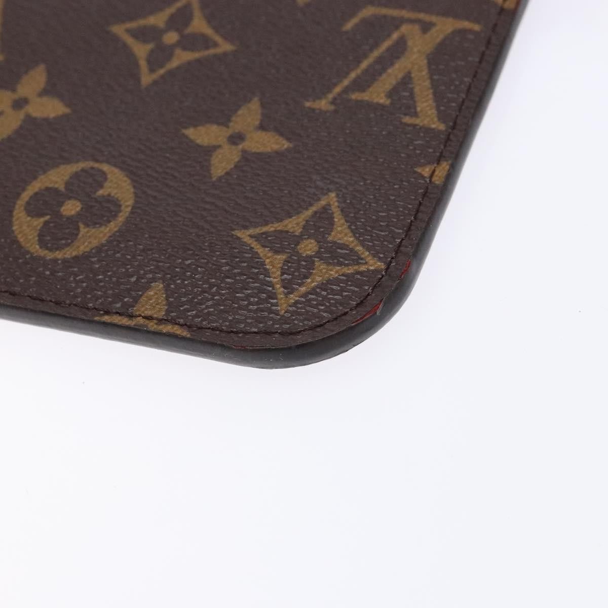 Louis Vuitton Neverfull Pochette Monogram Canvas, BROWN, CANVAS, Tote bag