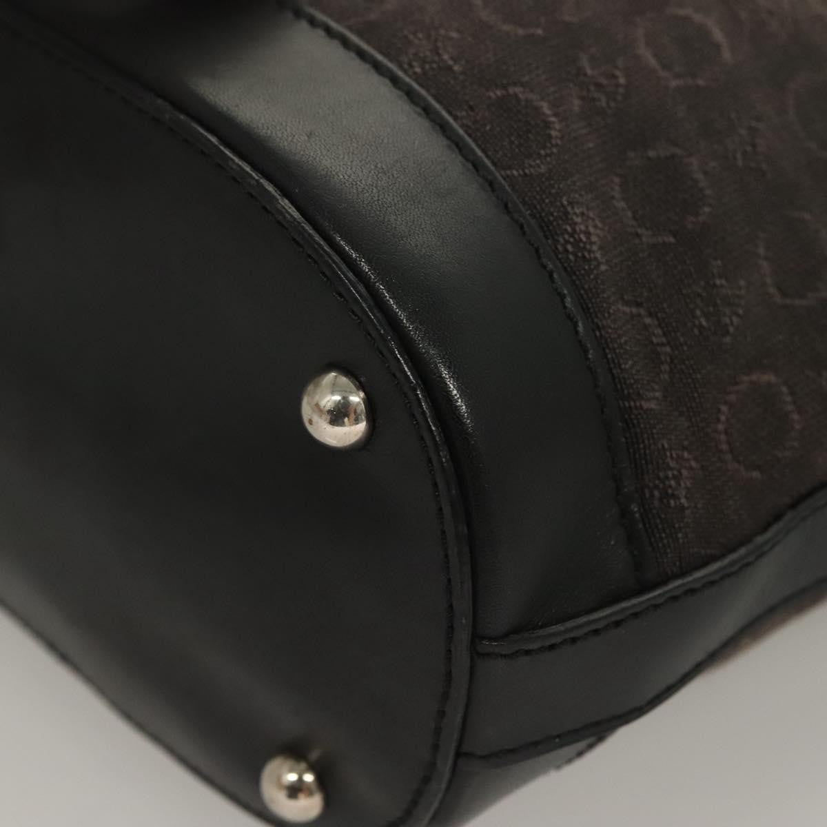 Celine C Macadam Handbag Canvas, BLACK, CANVAS, Handbag