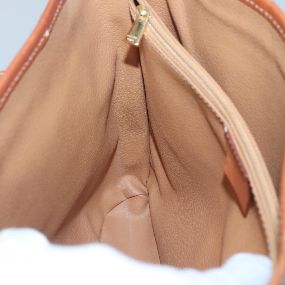 Celine Vintage Macadam Shoulder Bag Canvas and Leather, BROWN, CANVAS, Shoulder bag