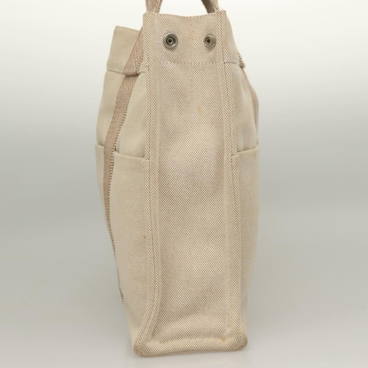 Hermes Fourre Tout Tote Toile, BEIGE, CANVAS, Tote bag