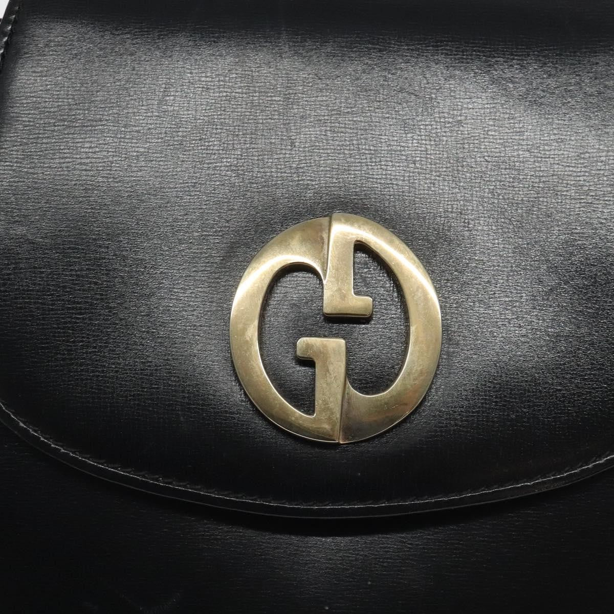 Gucci 1973 Shoulder Bag Leather, BLACK, LEATHER, Shoulder bag