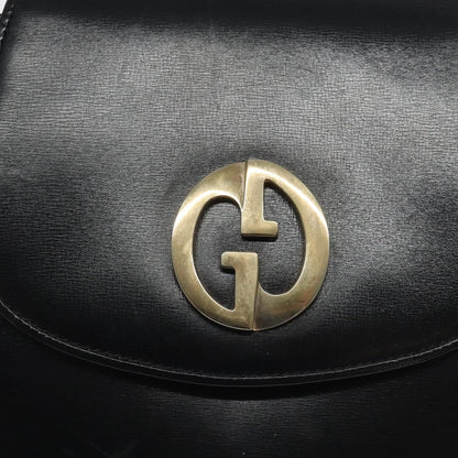 Gucci 1973 Shoulder Bag Leather, BLACK, LEATHER, Shoulder bag