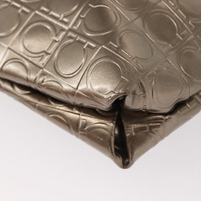 Salvatore Ferragamo Gancini Shoulder Bag Patent Leather, GOLD, PATENT_LEATHER, Shoulder bag