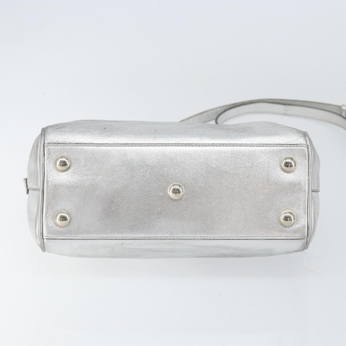 Saint Laurent Classic Duffle Bag Leather, SILVER, LEATHER, Handbag