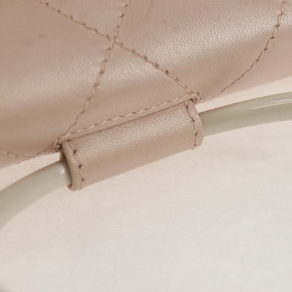 Chanel Ring Flap Bag Quilted Leather, PINK, LEATHER, Clutche & pouche