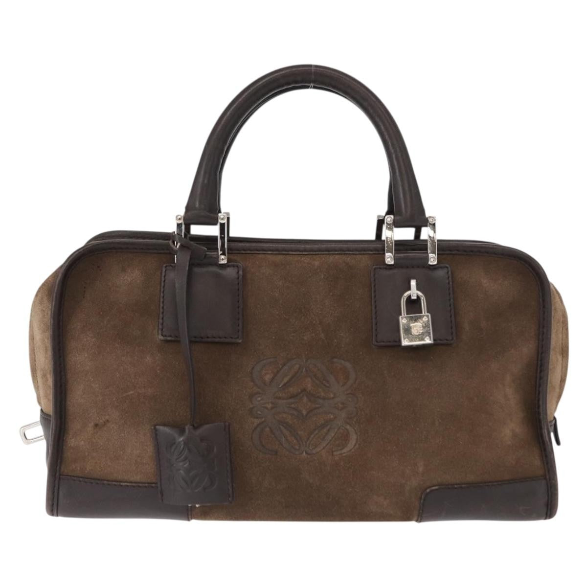 Loewe Amazona Bag Suede, BROWN, SUEDE, Handbag