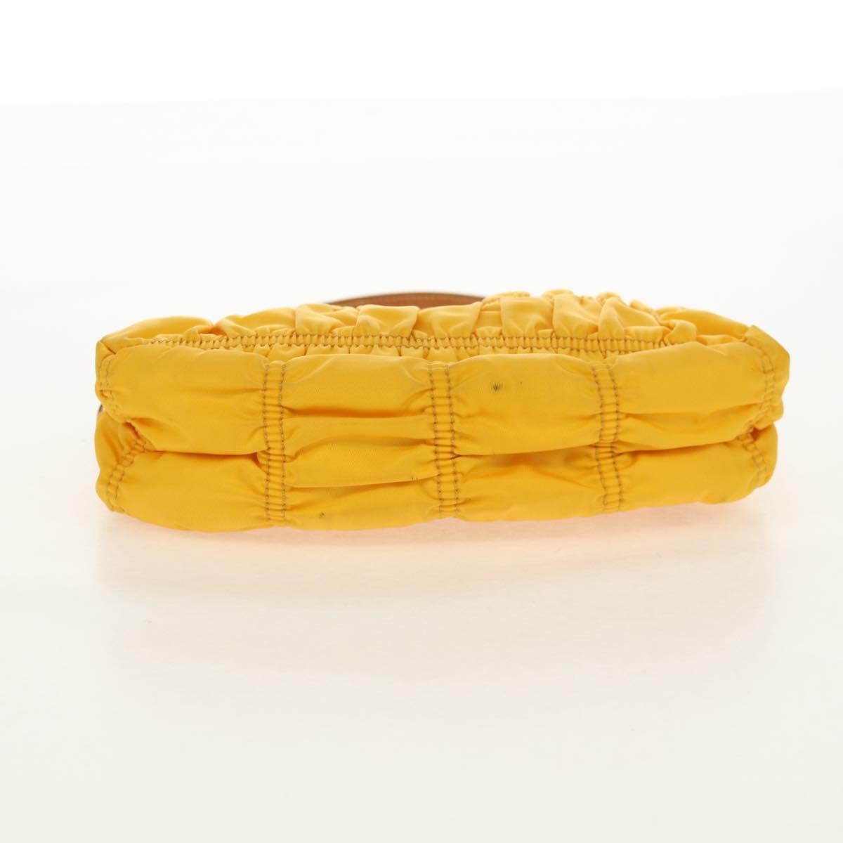 Prada Pochette Tessuto Gaufre, YELLOW, NYLON, Clutche & pouche