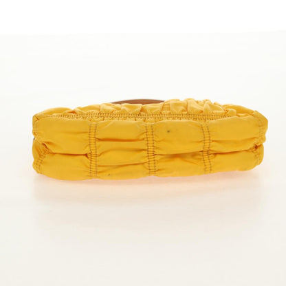 Prada Pochette Tessuto Gaufre, YELLOW, NYLON, Clutche & pouche