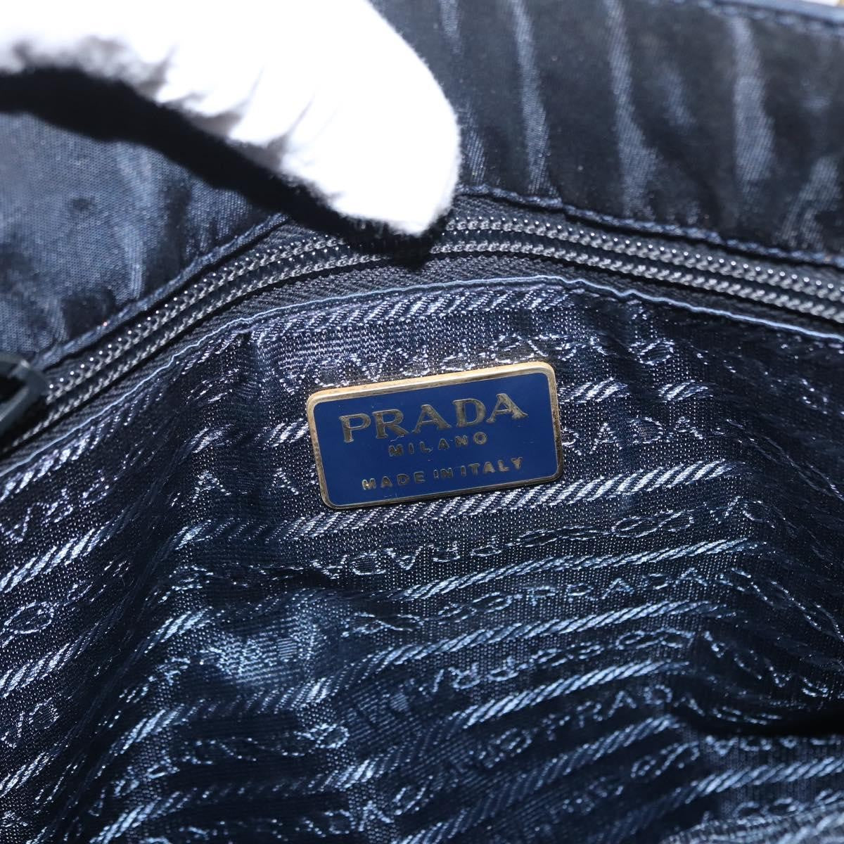Prada Metal Handles Tote Tessuto, NAVY, NYLON, Tote bag