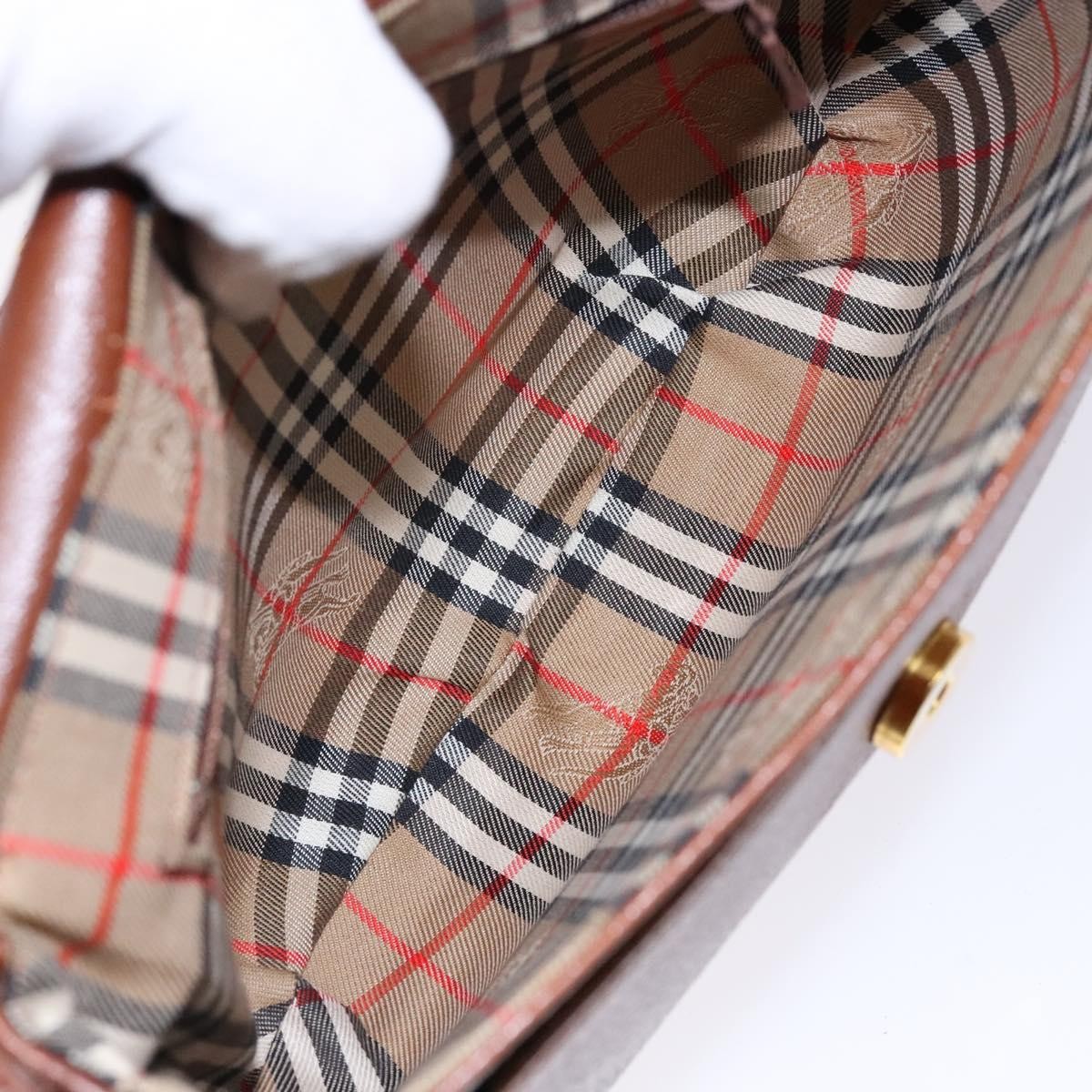 Burberry Flap Messenger Leather, BROWN, LEATHER, Shoulder bag