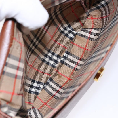 Burberry Flap Messenger Leather, BROWN, LEATHER, Shoulder bag