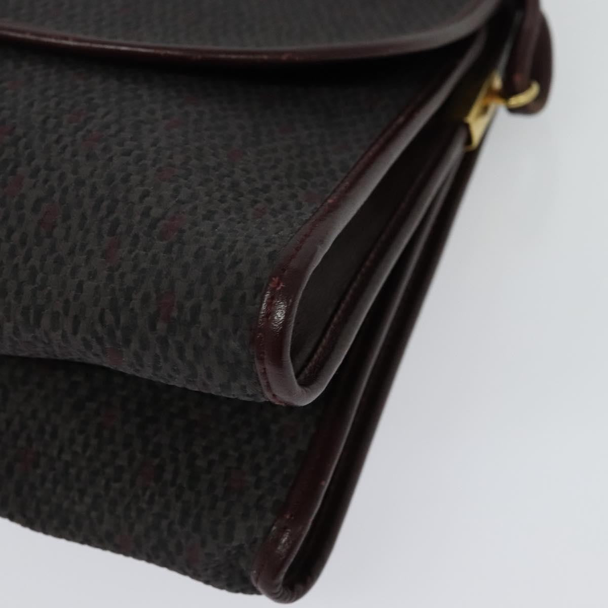 Saint Laurent Vintage Shoulder Bag Canvas, BURGUNDY, CANVAS, Shoulder bag