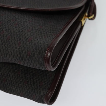 Saint Laurent Vintage Shoulder Bag Canvas, BURGUNDY, CANVAS, Shoulder bag