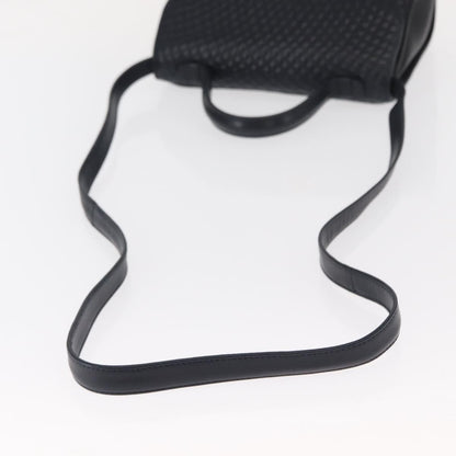 Bally Vintage Handbag Quilted Leather, NAVY, LEATHER, Handbag