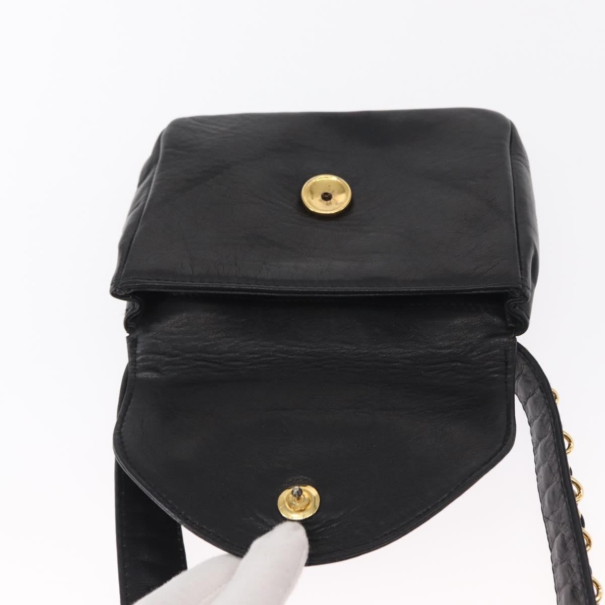 Chanel Chain Envelope Belt Bag Quilted Calfskin, BLACK, LEATHER, Clutche & pouche