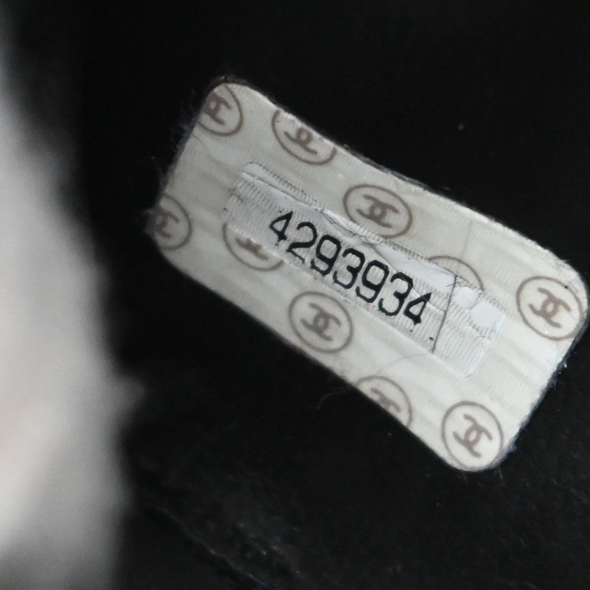 Chanel Vintage Cosmetic Case Leather, BLACK, LEATHER, Handbag