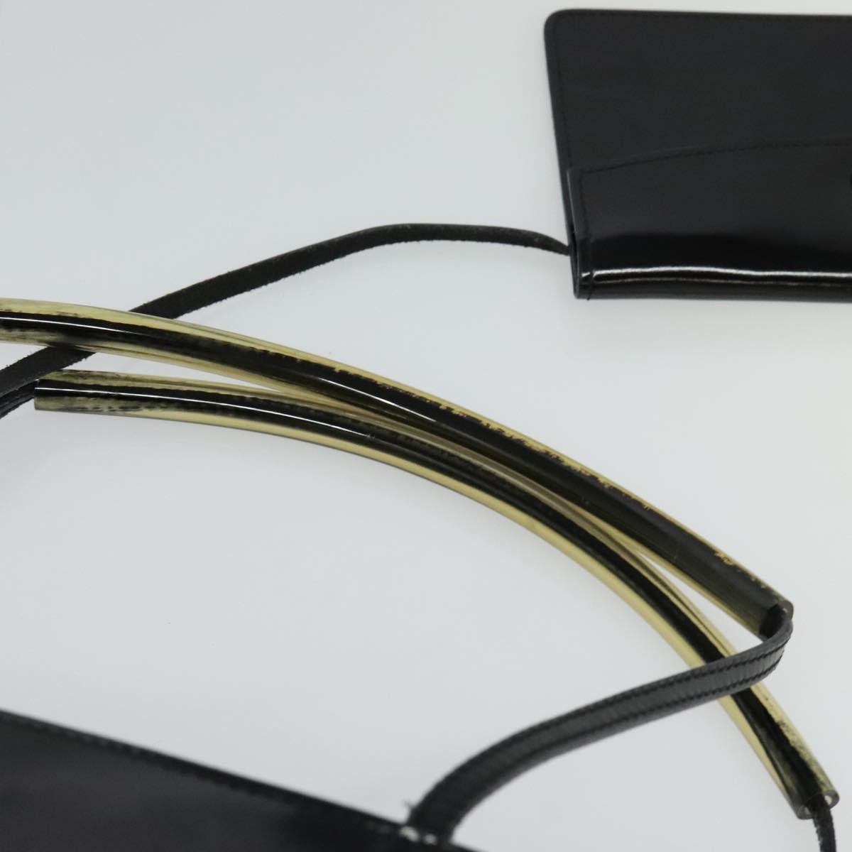 Salvatore Ferragamo Shopper Tote Leather, BLACK, PATENT_LEATHER, Tote bag