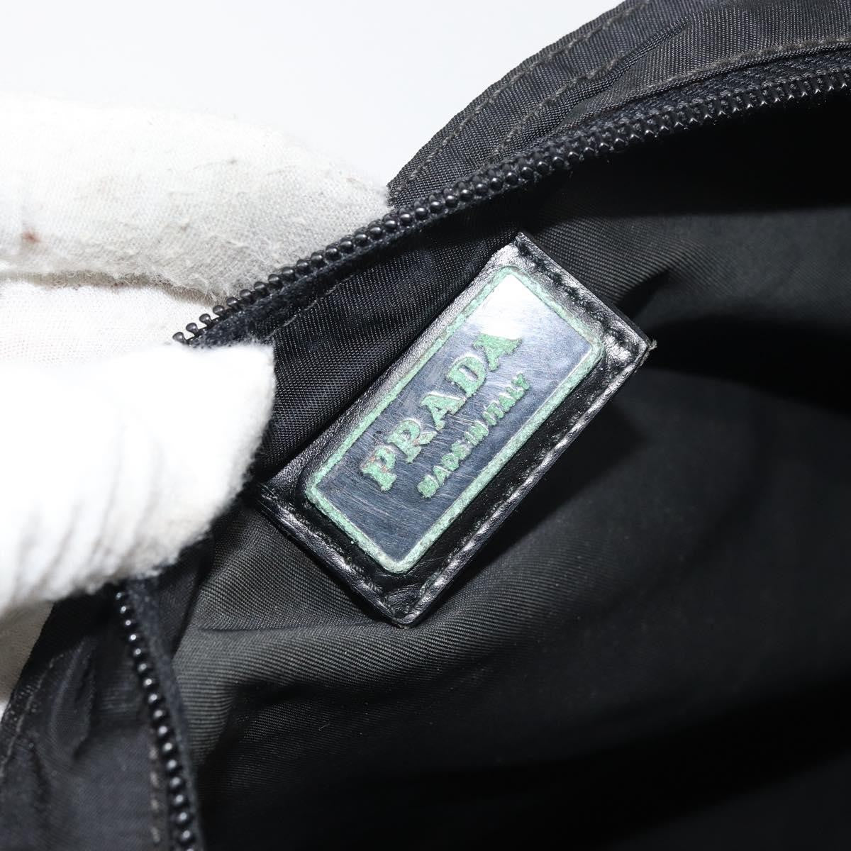 Prada Front Pocket Messenger Bag Tessuto, BLACK, NYLON, Shoulder bag