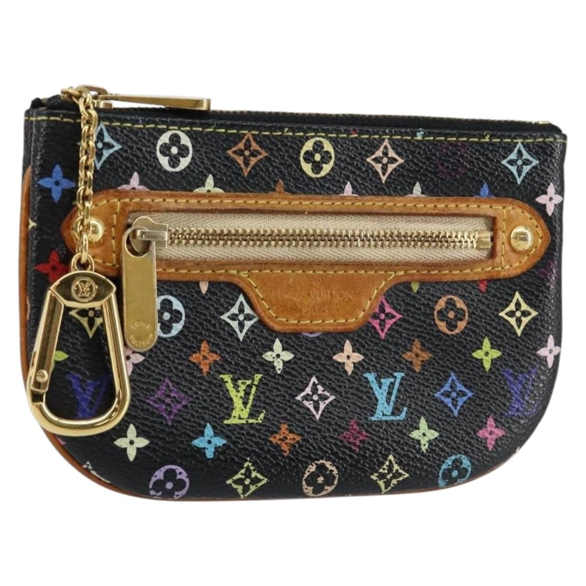 Louis Vuitton Pochette Accessoires Monogram Multicolor, BLACK, CANVAS, Clutche & pouche