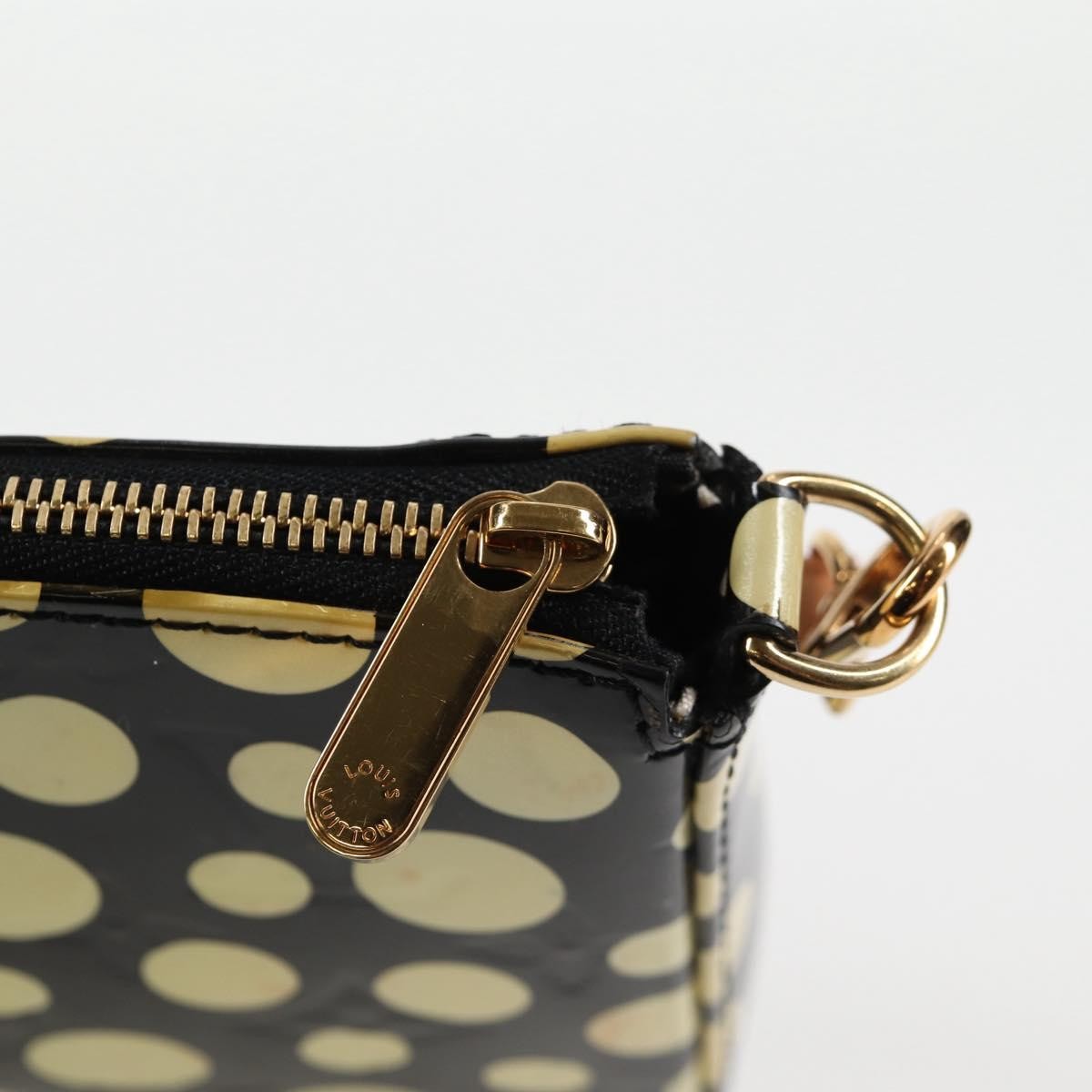 Louis Vuitton Pochette Accessoires Yayoi Kusama Painted Dots Monogram vernis, BLACK, PATENT_LEATHER, Clutche & pouche
