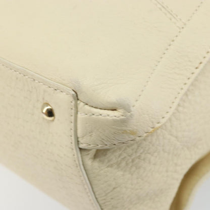 Salvatore Ferragamo Gancini Shoulder Bag Leather, BEIGE, LEATHER, Shoulder bag