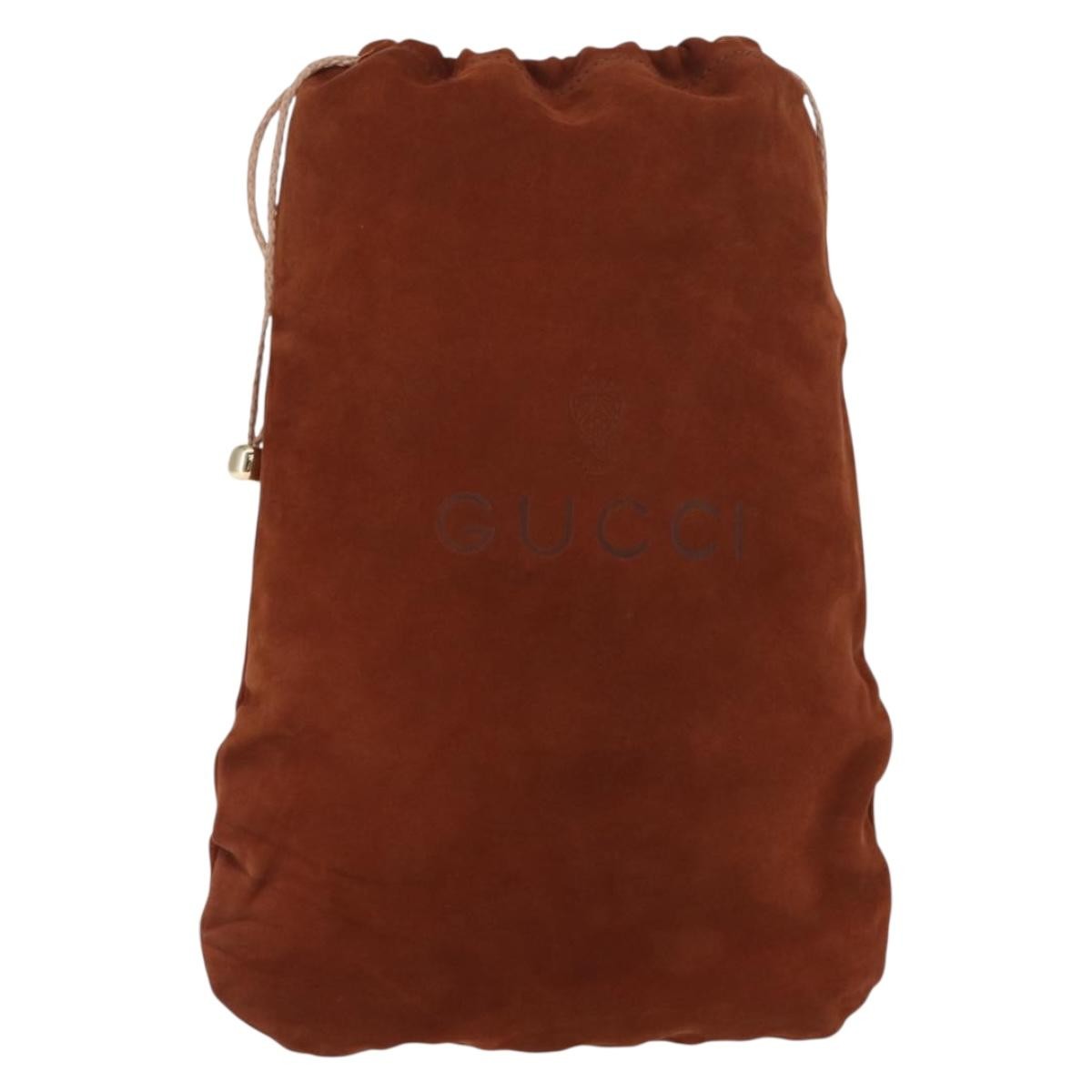 Gucci Pochette Suede, BROWN, SUEDE, Clutche & pouche