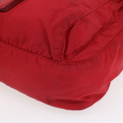 Prada Buckle Messenger Bag Tessuto, RED, NYLON, Shoulder bag