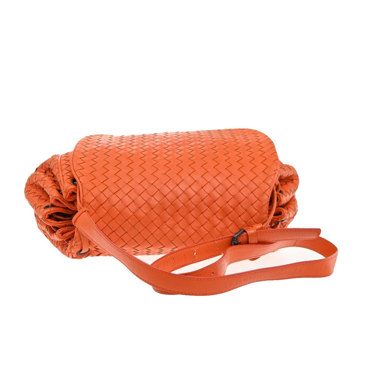 Bottega Veneta Intrecciato Shoulder bag Leather, Orange, Leather, Handbag
