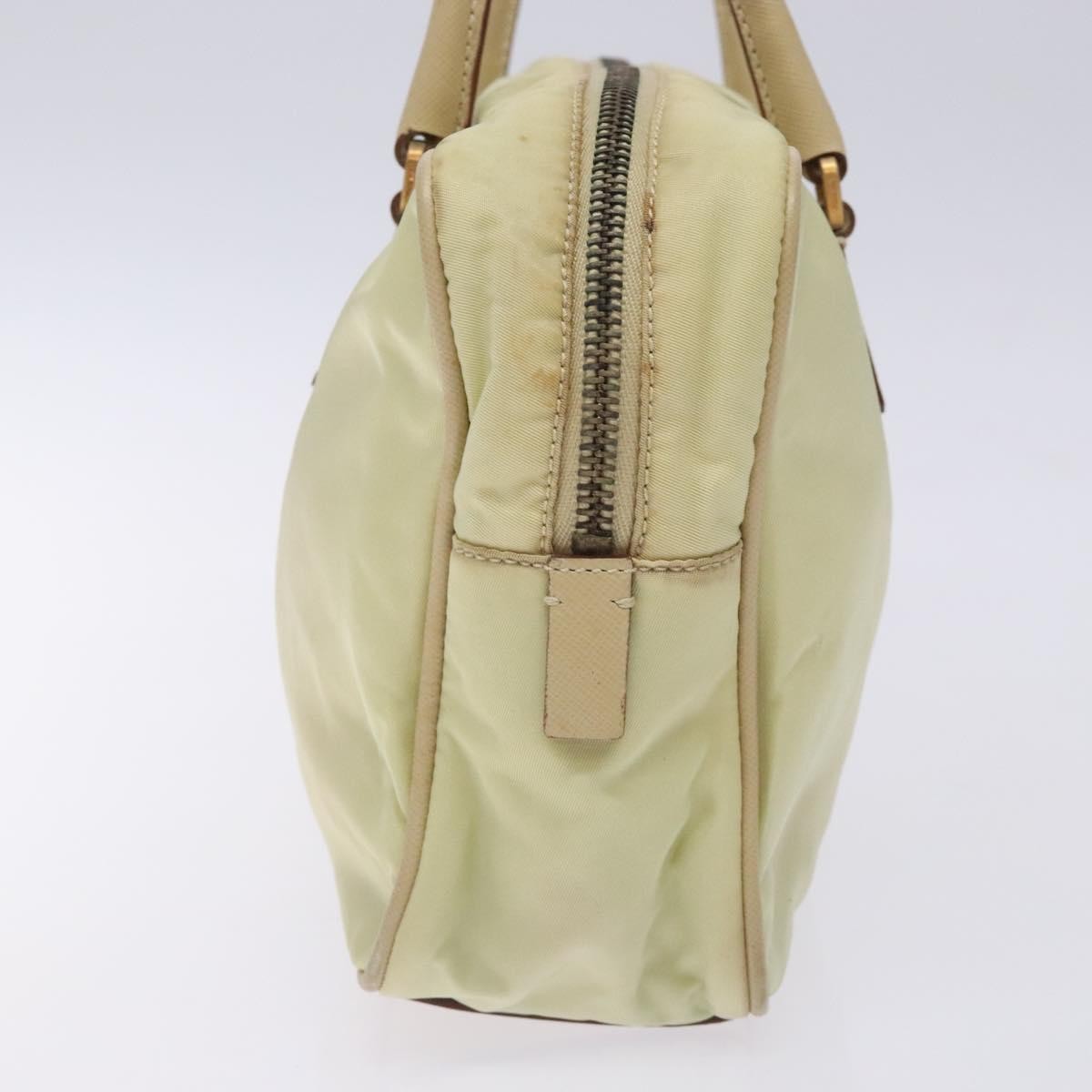 Prada Vintage Zip Handbag Tessuto, BEIGE, NYLON, Handbag