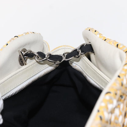Chanel Just Mademoiselle Bag Woven Stitch Patent, YELLOW, PATENT_LEATHER, Shoulder bag