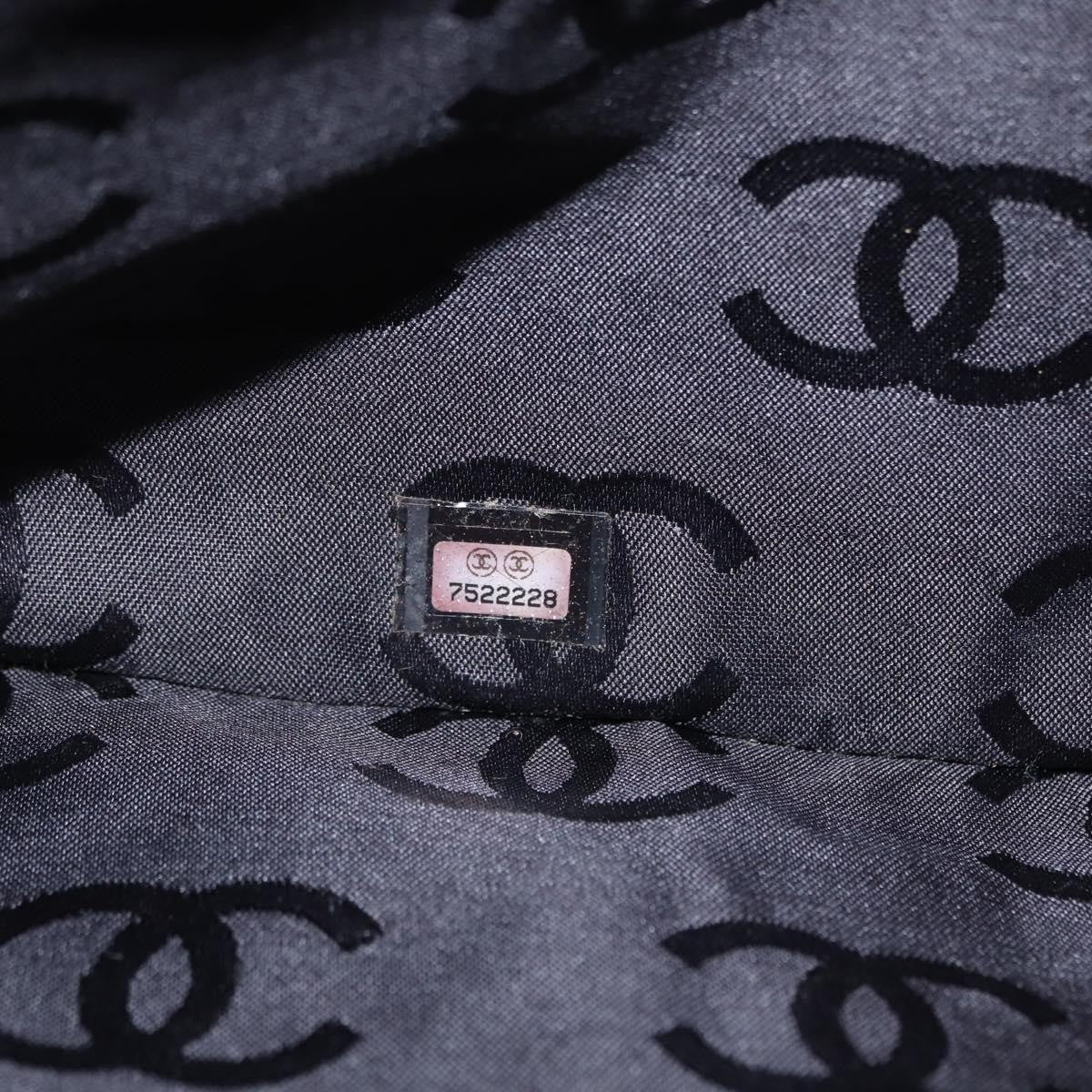 Chanel Boston Zip Tote Quilted Canvas, BLACK, CANVAS, Tote bag