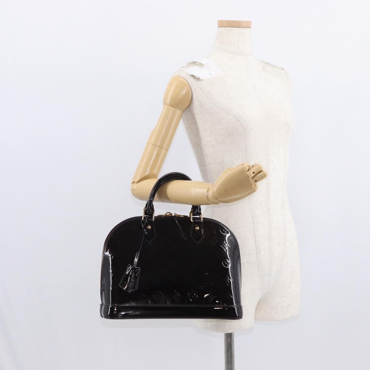 Louis Vuitton Alma Handbag Patent Leather, PURPLE, PATENT_LEATHER, Handbag