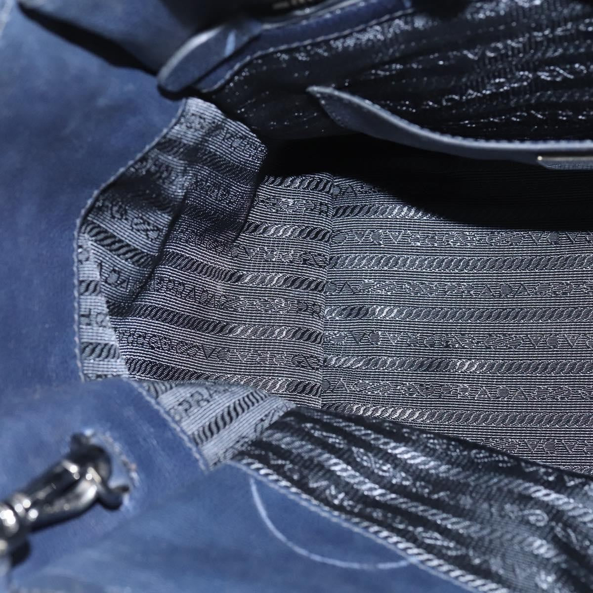 Prada Cuir Convertible Shopping Tote Leather, NAVY, LEATHER, Handbag