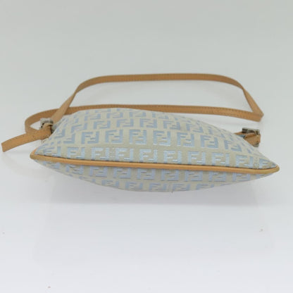 Fendi Vintage Flat Crossbody Bag Zucchino Canvas, BLUE, CANVAS, Shoulder bag