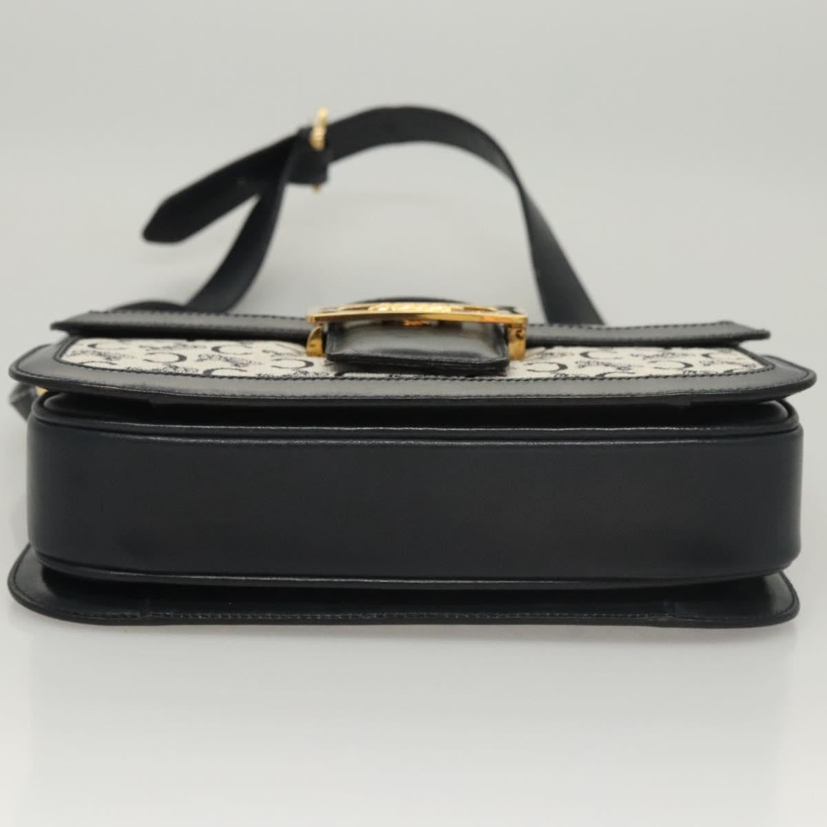 Celine C Sulky Shoulder bag Canvas and Leather, NAVY, CANVAS, Shoulder bag