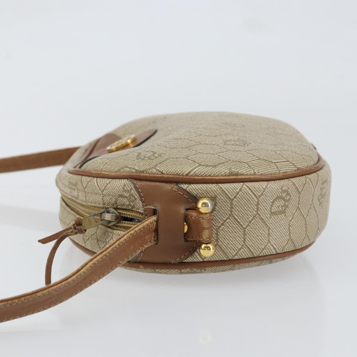 Christian Dior Vintage Honeycomb Shoulder Bag Canvas, BEIGE, CANVAS, Shoulder bag