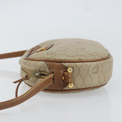 Christian Dior Vintage Honeycomb Shoulder Bag Canvas, BEIGE, CANVAS, Shoulder bag