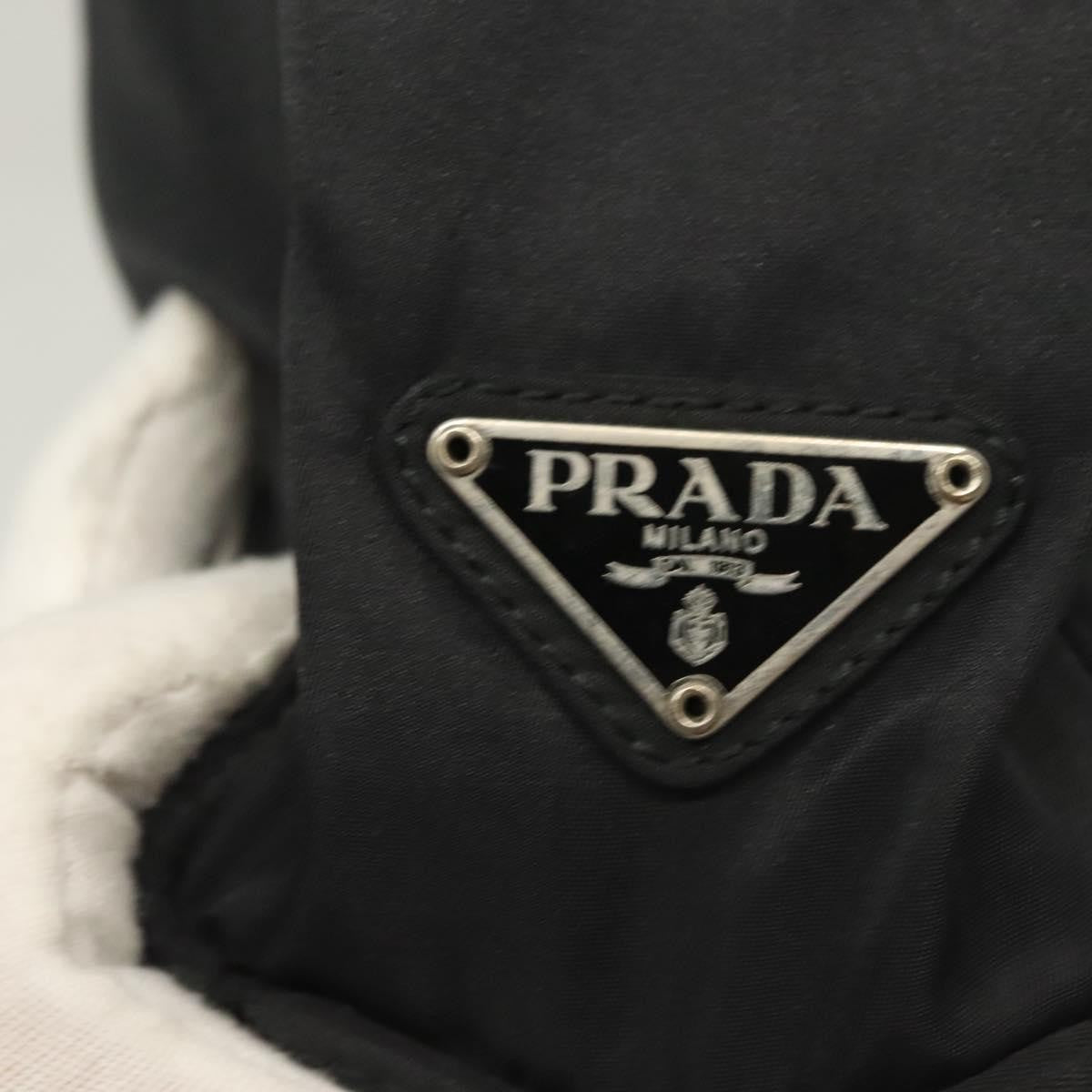 Prada Logo Flat Tote Bag. Nylon Tessuto, BLACK, NYLON, Handbag