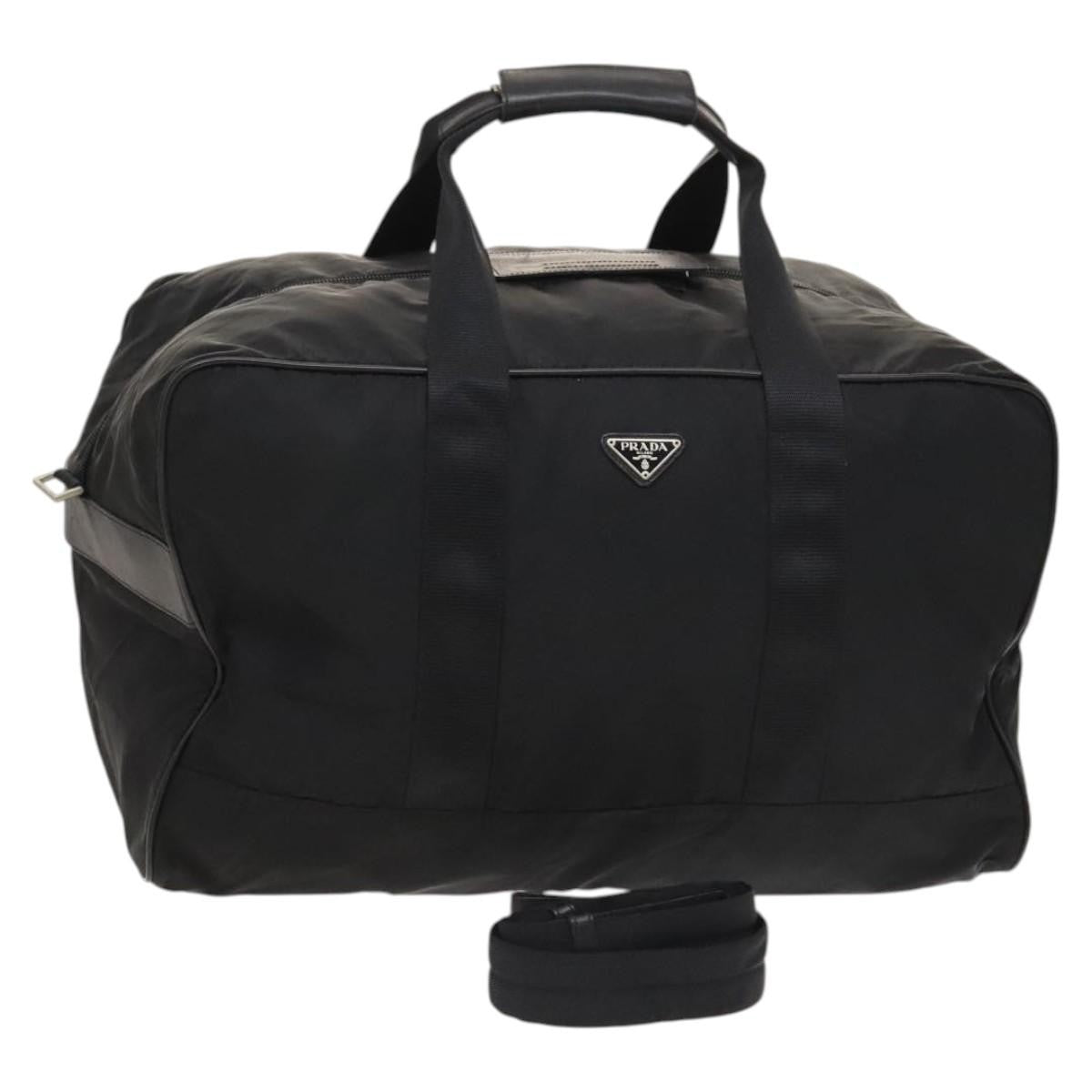 Prada Boston Bag Tessuto, BLACK, NYLON, Travel bag