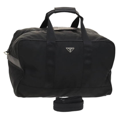 Prada Boston Bag Tessuto, BLACK, NYLON, Travel bag