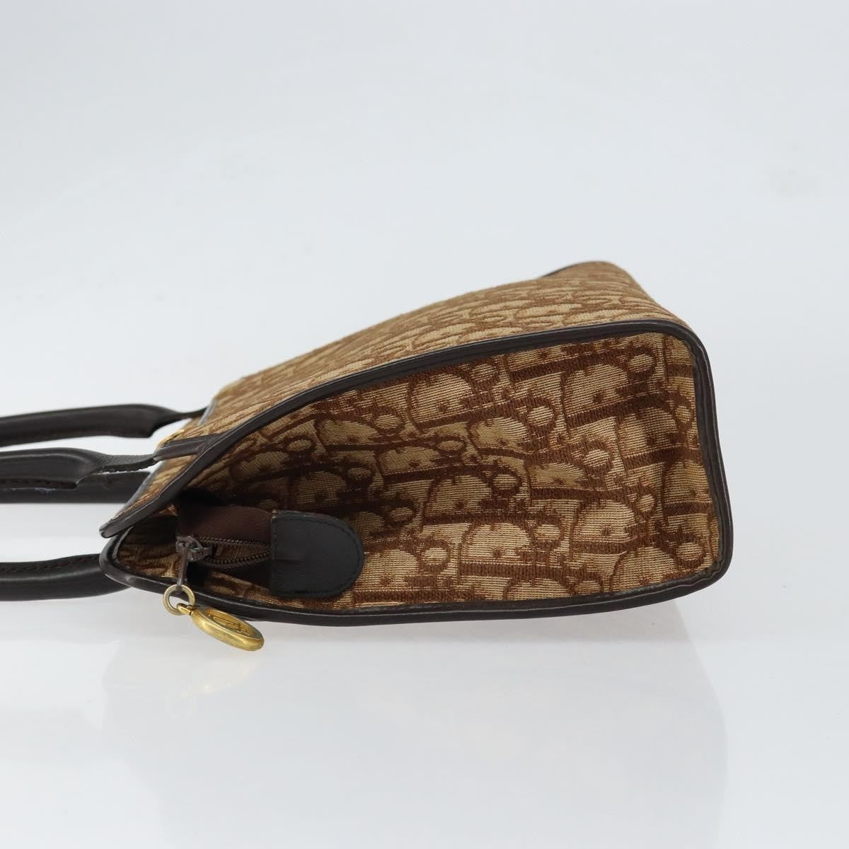 Christian Dior Vintage Trotter Handbag Canvas, BEIGE, CANVAS, Handbag