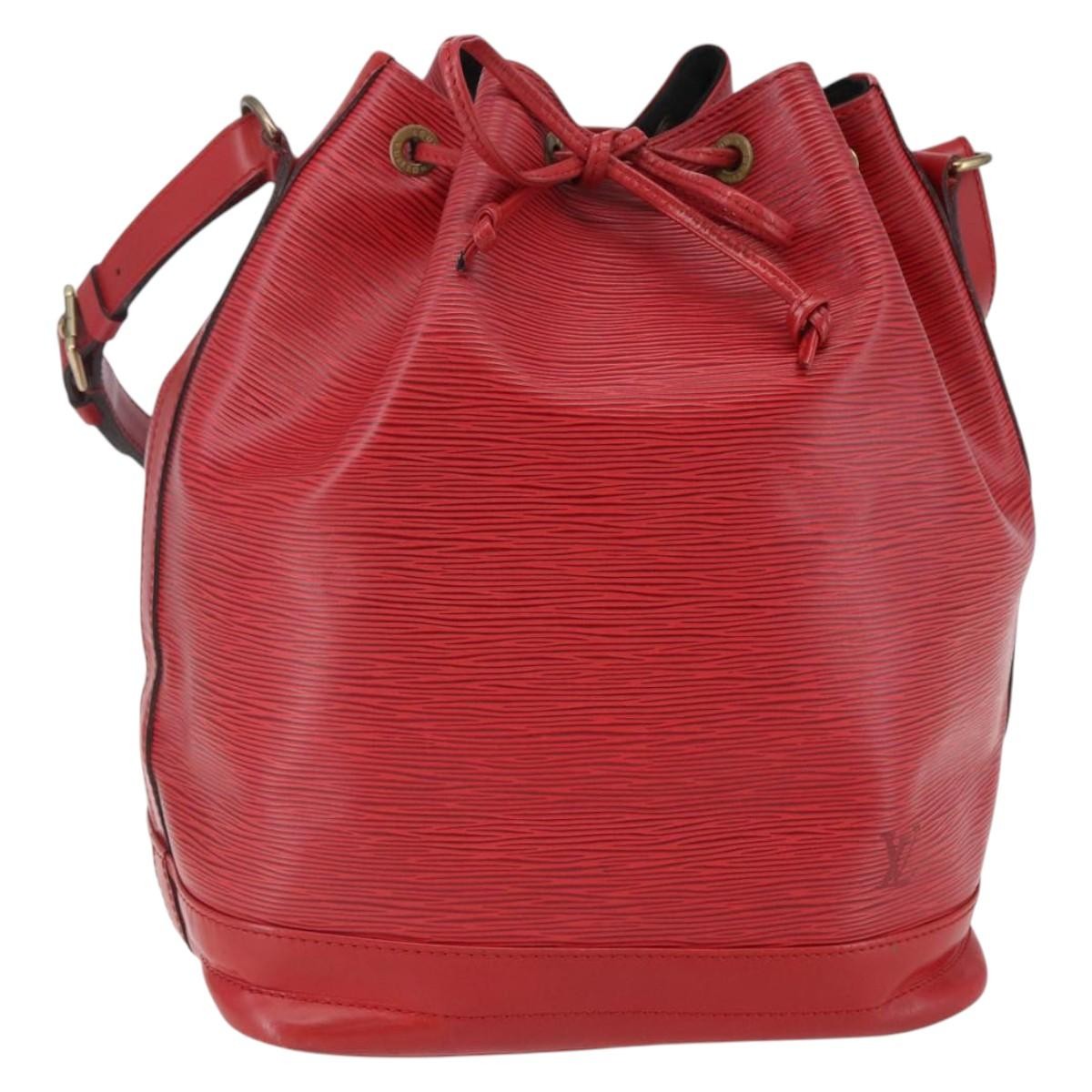 Louis Vuitton Noe Handbag Epi leather, RED, LEATHER, Shoulder bag