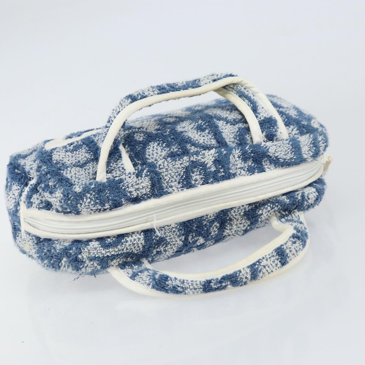 Christian Dior Vintage Trotter Handbag Canvas, BLUE, CANVAS, Handbag