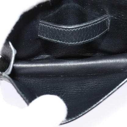 Hermes Pochette Green Waist Bag Leather, BLACK, LEATHER, Clutche & pouche