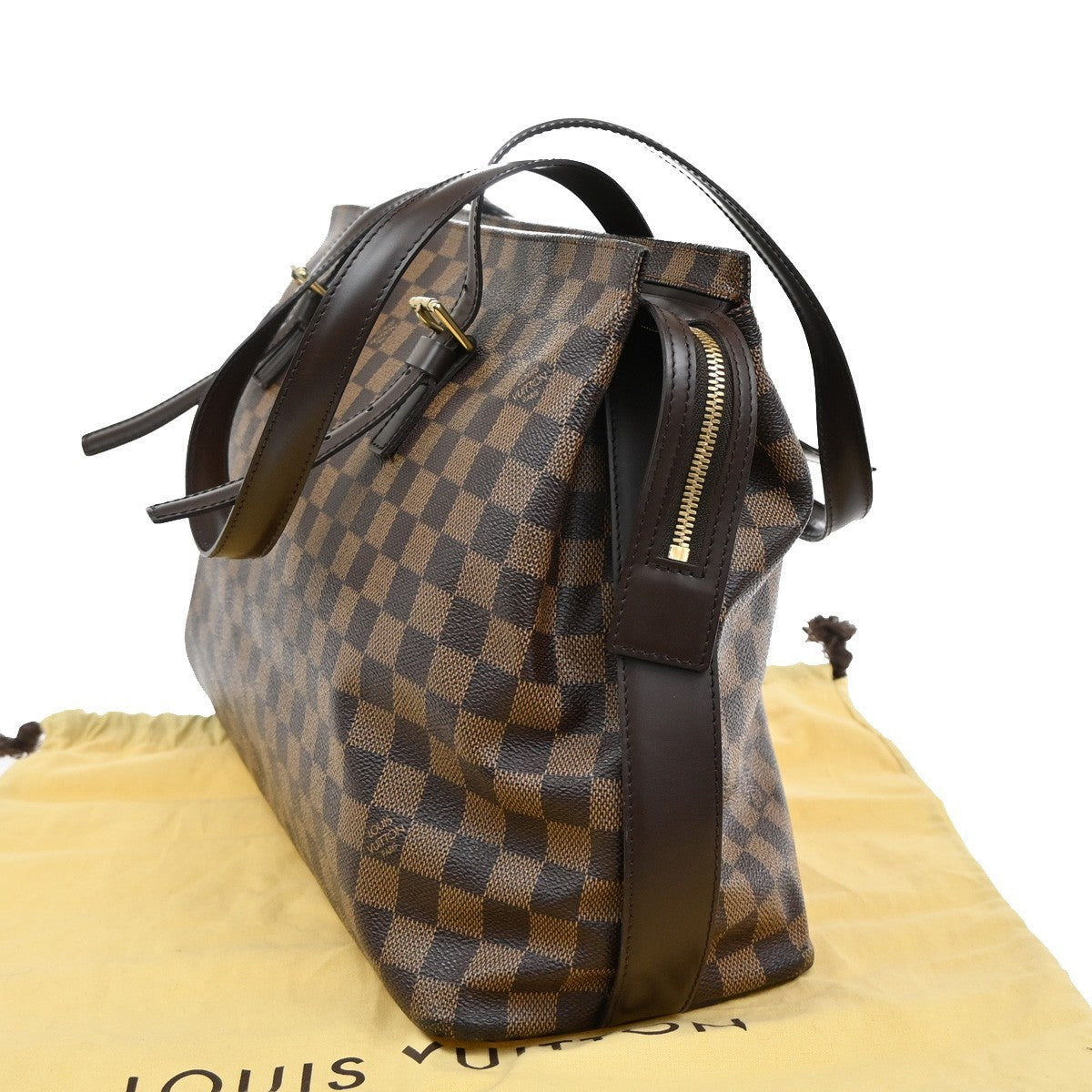 Louis Vuitton Chelsea Handbag Damier, BROWN, CANVAS, Tote bag