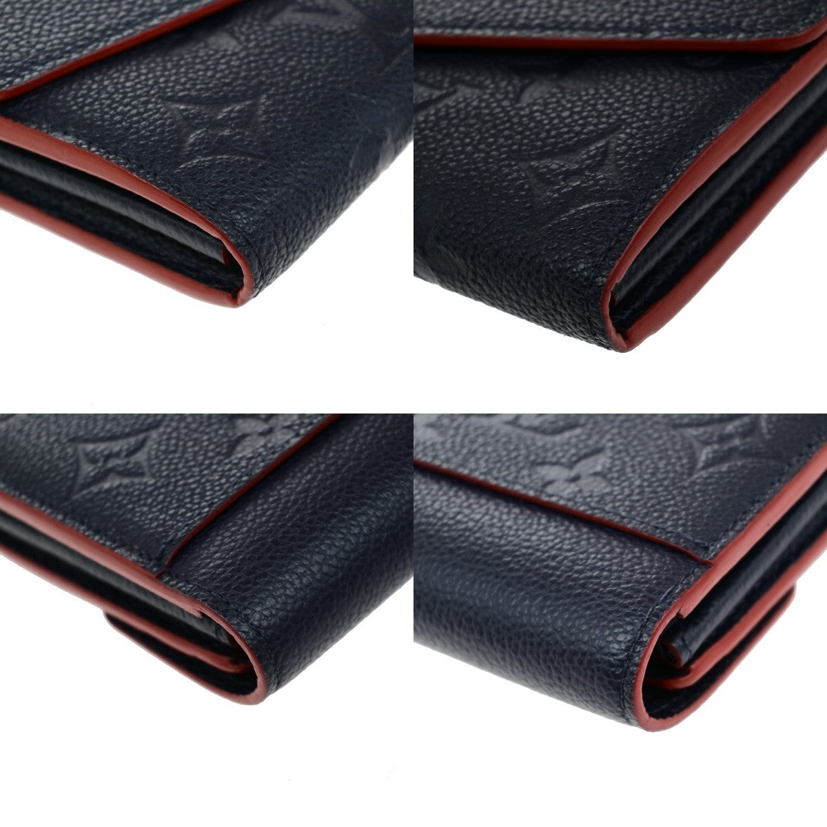 Louis Vuitton Sarah Wallet NM Monogram Empreinte Leather, NAVY, LEATHER, Wallets