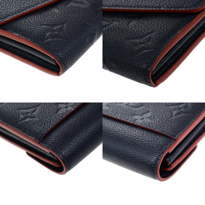Louis Vuitton Sarah Wallet NM Monogram Empreinte Leather, NAVY, LEATHER, Wallets